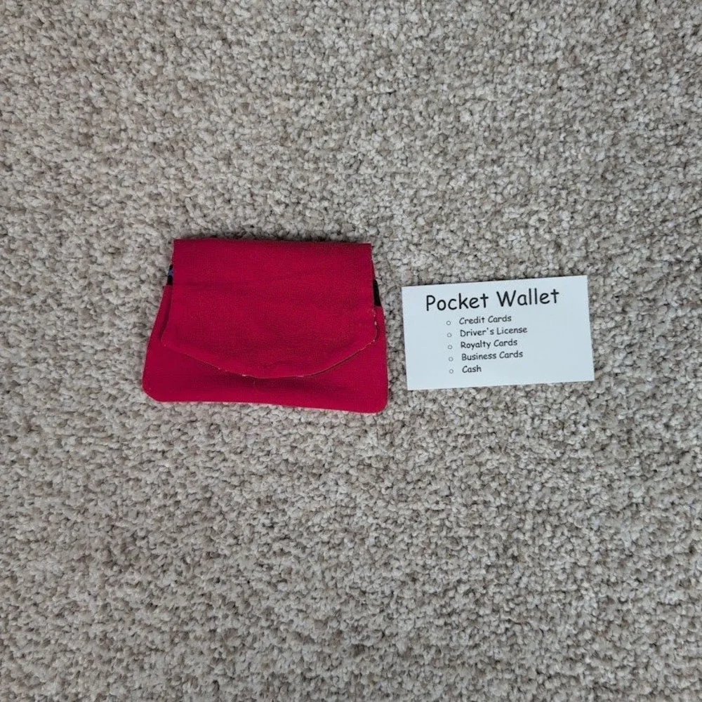 Red/Letters Pocket Wallet Credit Card Holder Coin‎ Purse Handmade Clutch